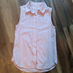 Tradlands Cotton/Linen Sleeveless Button Down